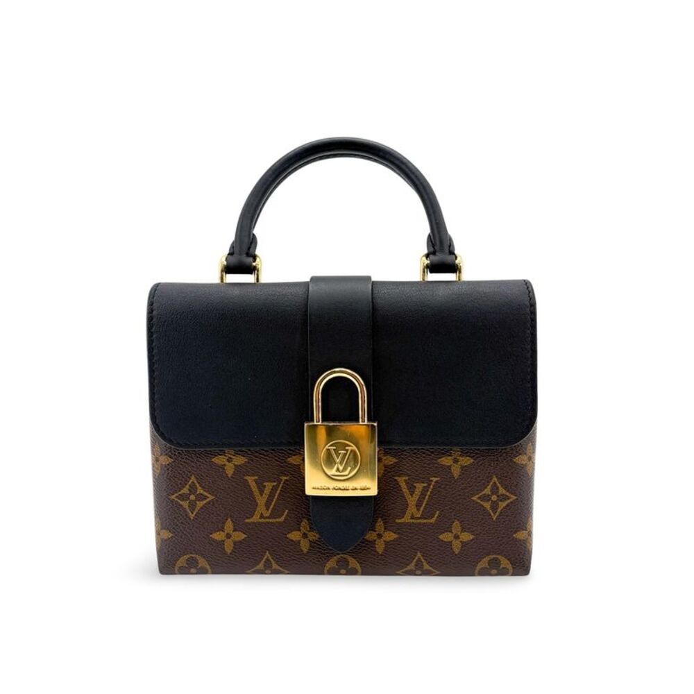 Louis Vuitton Locky Monogram Canvas With Leather Black Canvas Handbag